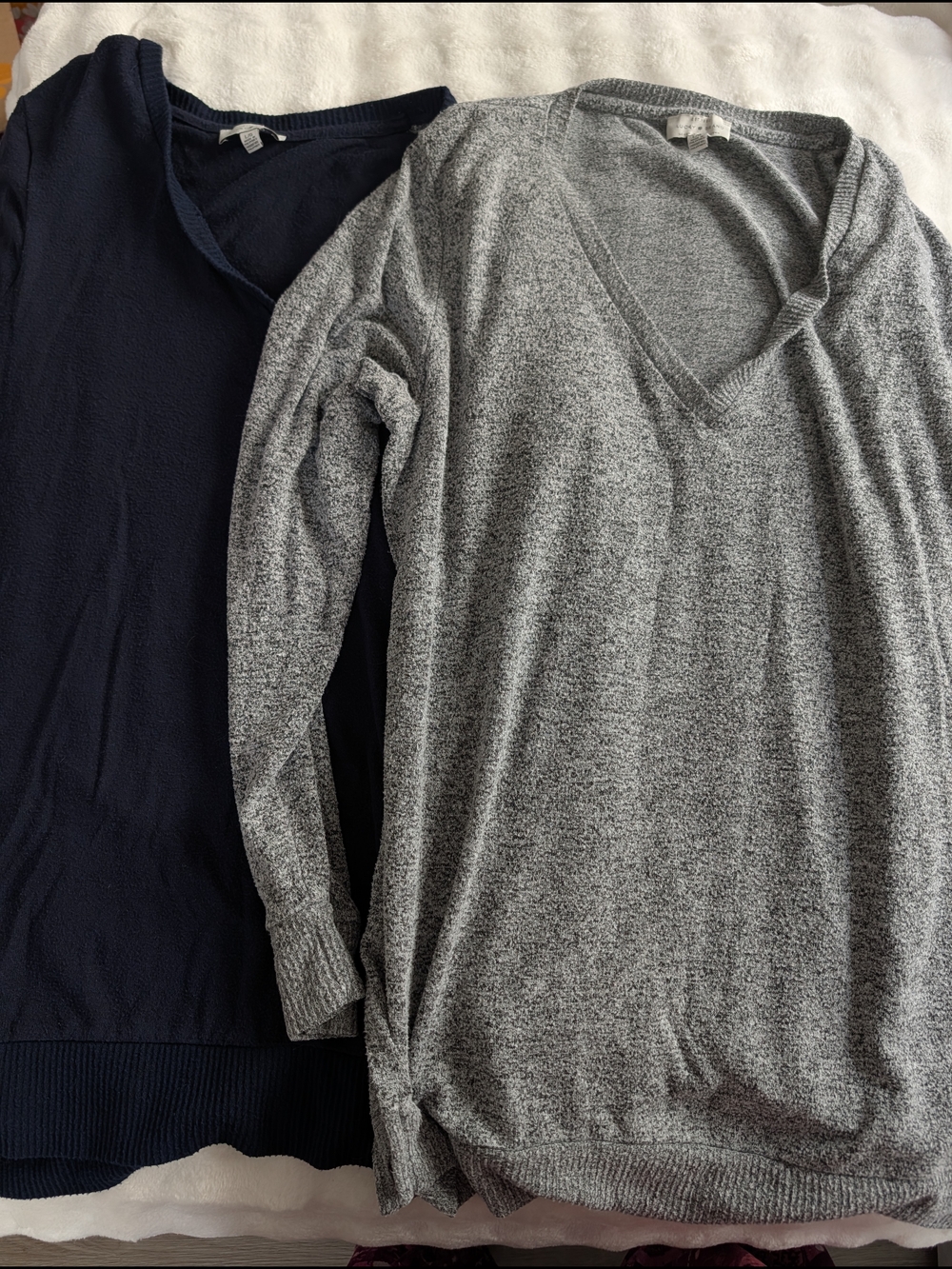 Lucky Brand Women’s Lightweight Knit Sweater Bundle Gray & Navy Size Large